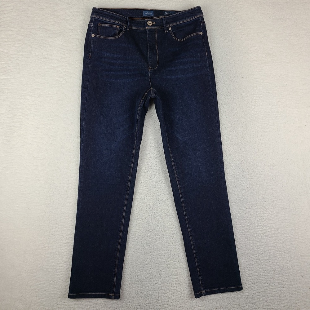 J Jill Jeans Womens 10P 10 Petite Blue High Rise Straight Leg Dark Wash Denim